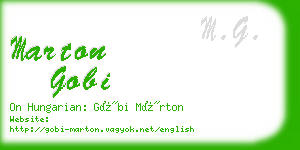 marton gobi business card